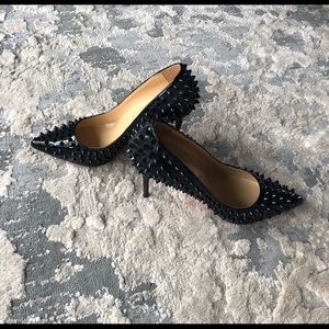 Pigalle spikes all black heels